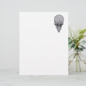 En-tête De Lettre Visage Alien, Reconstruction faciale du crâne afri (Debout devant)