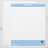 En-tête De Lettre Voiture Bleu (Devant / Derrière)