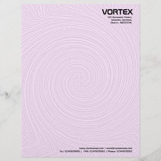 En-tête De Lettre Vortex - Rose (Devant)