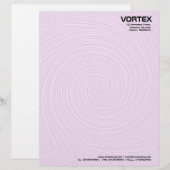 En-tête De Lettre Vortex - Rose (Devant / Derrière)