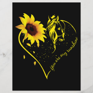En-tête De Lettre Vous Êtes Mon Sunshine Tournesol Et Cheval
