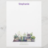 En-tête De Lettre Watercolor Botanical Custom (Devant)