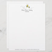 En-tête De Lettre Whimsical Honey Bees Apiary Beekeeper Farm (Devant / Derrière)