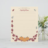 En-tête De Lettre Whispers Of Fall Lined Letterhead (Debout devant)