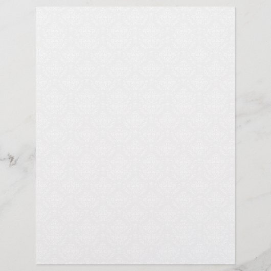 En-tête De Lettre White Damasks Background Personalized Gray Text (Dos)