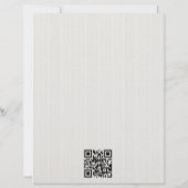 En-tête De Lettre White Linen Burlap Gray Typography (Dos)