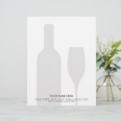 En-tête De Lettre Wine bottle winery vineyard letterhead template (Debout devant)