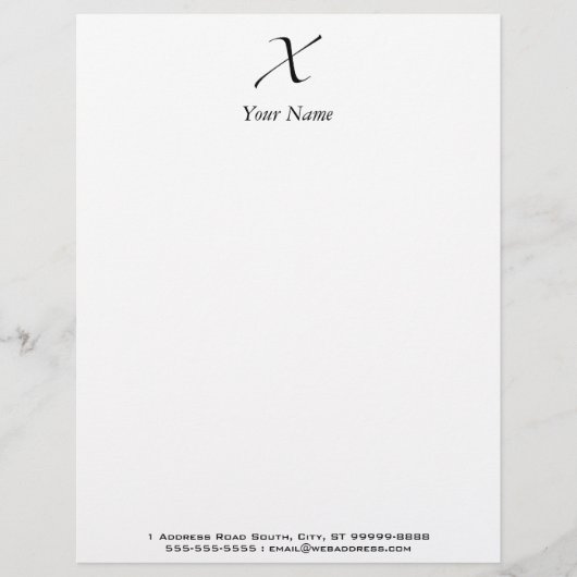 En-tête De Lettre X - Zapfino (Devant)