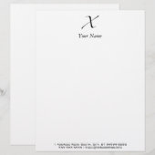 En-tête De Lettre X - Zapfino (Devant / Derrière)