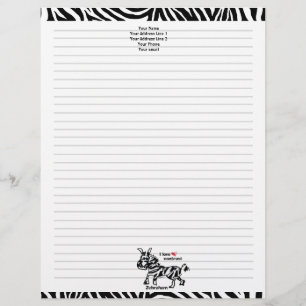 En-tête De Lettre Zebraham - J'aime le contraste