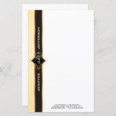 En-tête de papier à lettres élégant vintage (Devant / Derrière)