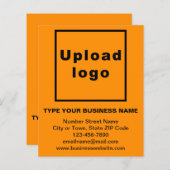 En-tête de société sur feuille de papier orange (Devant / Derrière)