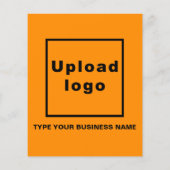 En-tête de société sur feuille de papier orange (Dos)