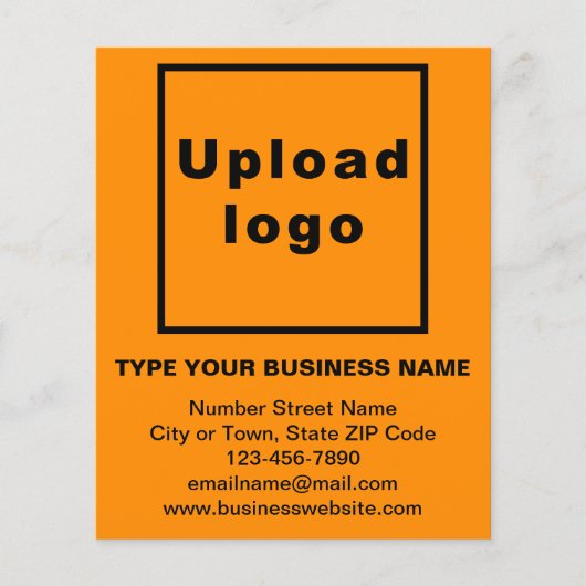 En-tête de société sur feuille de papier orange (Devant)