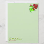 En-tête - Deux Feuilles 3D avec nom (Devant)