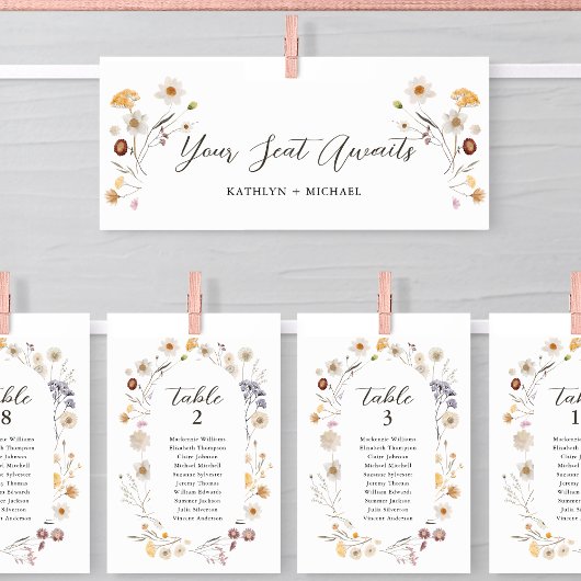 En-tête du graphique de siège - Carte Fleur sauvag