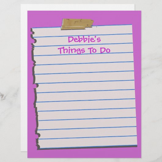 En-tête papier (Devant / Derrière)