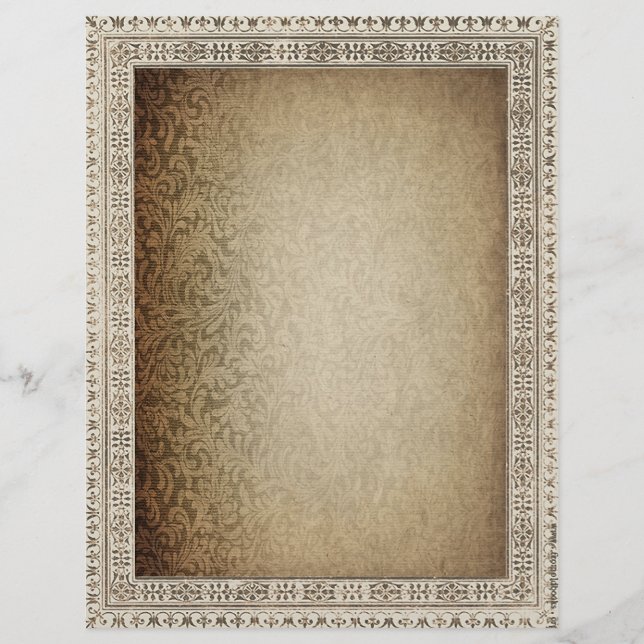 En-tête papier Paisley vintage (Devant)