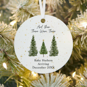 En toen kwamen er drie Baby aan Metalen Ornament