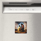 En toen was er Man Black Christelijk Art Magnet Magneet (Insitu (Vaatwasser))