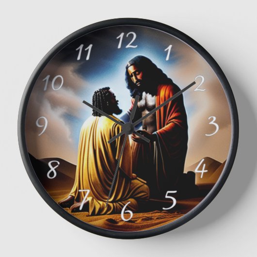 En toen was er Man Christelijke wandklok (Voorkant)