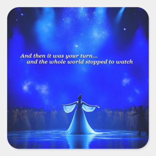 En toen was het jouw beurt vierkante sticker (Voorkant)