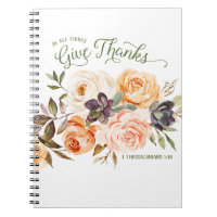 En Tout, Remerciez Floral Journal Rose