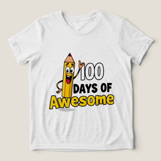 En Tri-matière 100 jours de super T-shirt (Design Recto)