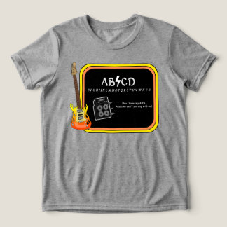 En Tri-matière ABCD Alphabet AC/DC Spoof T-shirt