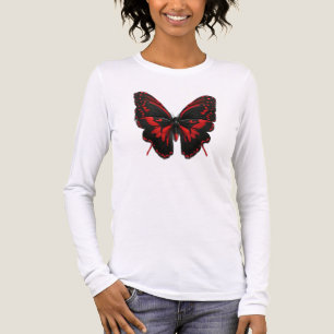 En Tri-matière ADOM "Papillon Élégant" T-Shirt à Manches Longues