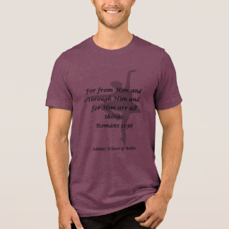 En Tri-matière Adonai T-Shirt Rom 11:36 Bourgogne