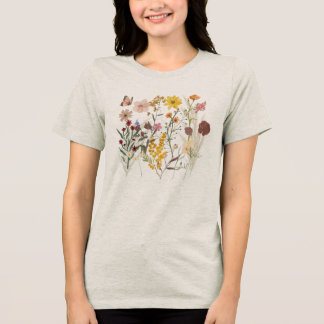 En Tri-matière Adorable T-shirt floral sauvage