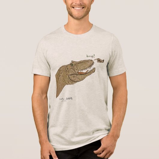 En Tri-matière Allosaurus Boop T-shirt Front Only Design (Recto)