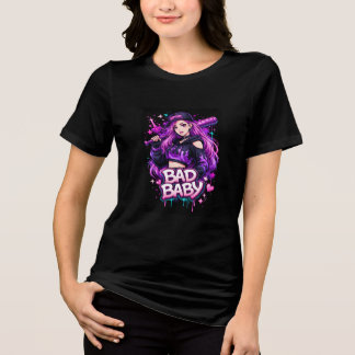 En Tri-matière Bad Girl Aesthetic T-Shirt | Streetwear Graphic 