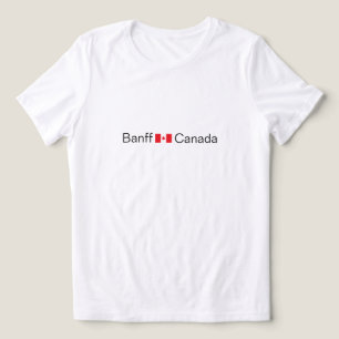 En Tri-matière Banff, Canada avec le drapeau canadien T-shirt