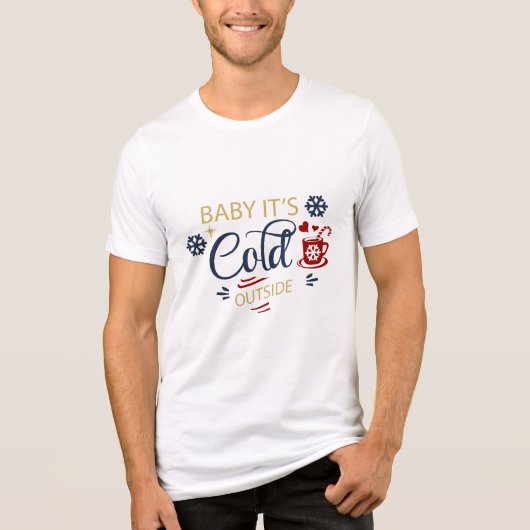 En Tri-matière Bébé son froid typographie extérieure T-shirt de v (Recto)
