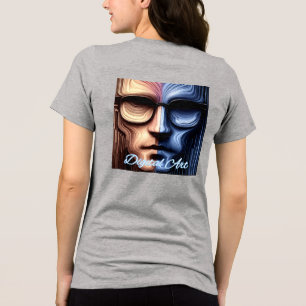 En Tri-matière Bella+Canvas T-Shirt Tri-blend pour Femme, Noir Un