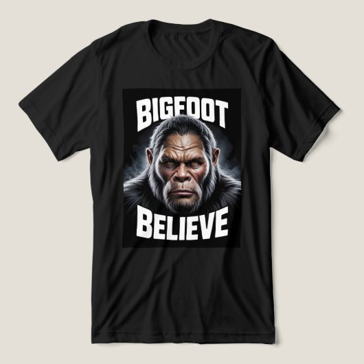 En Tri-matière Bigfoot Croyez Cryptid Fan T-Shirt (Design Recto)