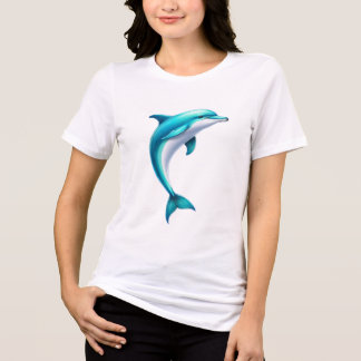 En Tri-matière Blue White Whale Custom T-Shirt