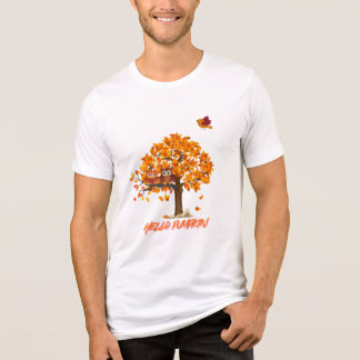 En Tri-matière "Bonjour Citrouille mignonne Automne T-shirt Hallo