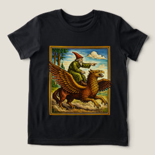 En Tri-matière Carte postale du T-shirt fantaisie Cavalier Escarg