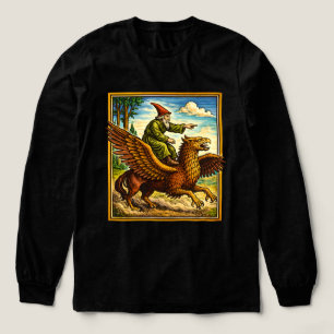 En Tri-matière Carte postale du T-shirt fantaisie Cavalier Escarg