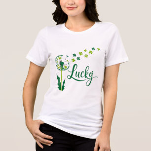 En Tri-matière Charme chanceux : Le T-shirt Dandelion à quatre fe