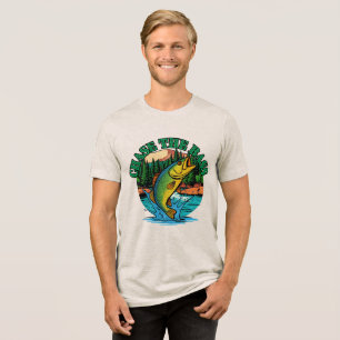 En Tri-matière Chase the Bass Vintage T-Shirt de pêche