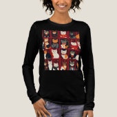 En Tri-matière chats patchwork T-shirt art IA (Recto)