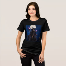 Chemise T-shirt de la Lune d'Halloween de Sorcière