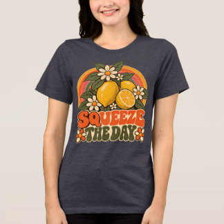 En Tri-matière Chemise T-shirt graphique Rétro 70s Squeeze The Da