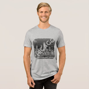En Tri-matière Chemise T-Shirt Tri-Blend, Nom Graphique Noir De C