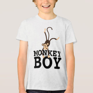 EN TRI-MATIÈRE CHEMISES T-SHIRT DRÔLES GARÇONS, SINGE GARÇON