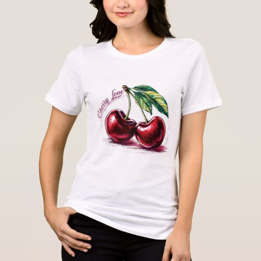En Tri-matière Cherry Love T-Shirt (Recto)